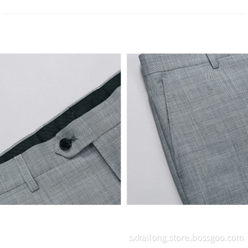 Men's Office Poly Wool Pants Suit Pants